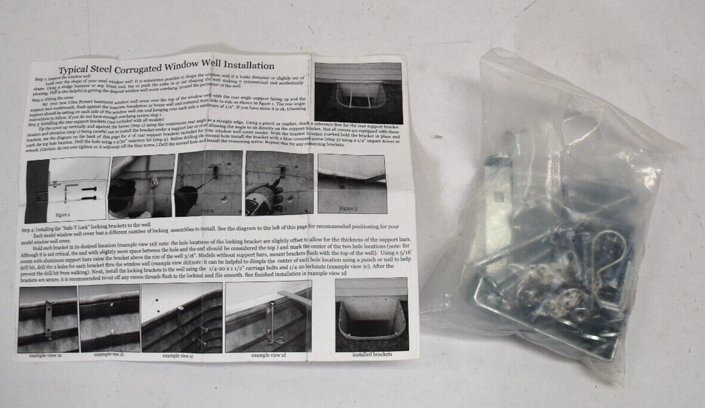 Hardware Pack For Steel Corrugated Window Well Installation Pack Replacements