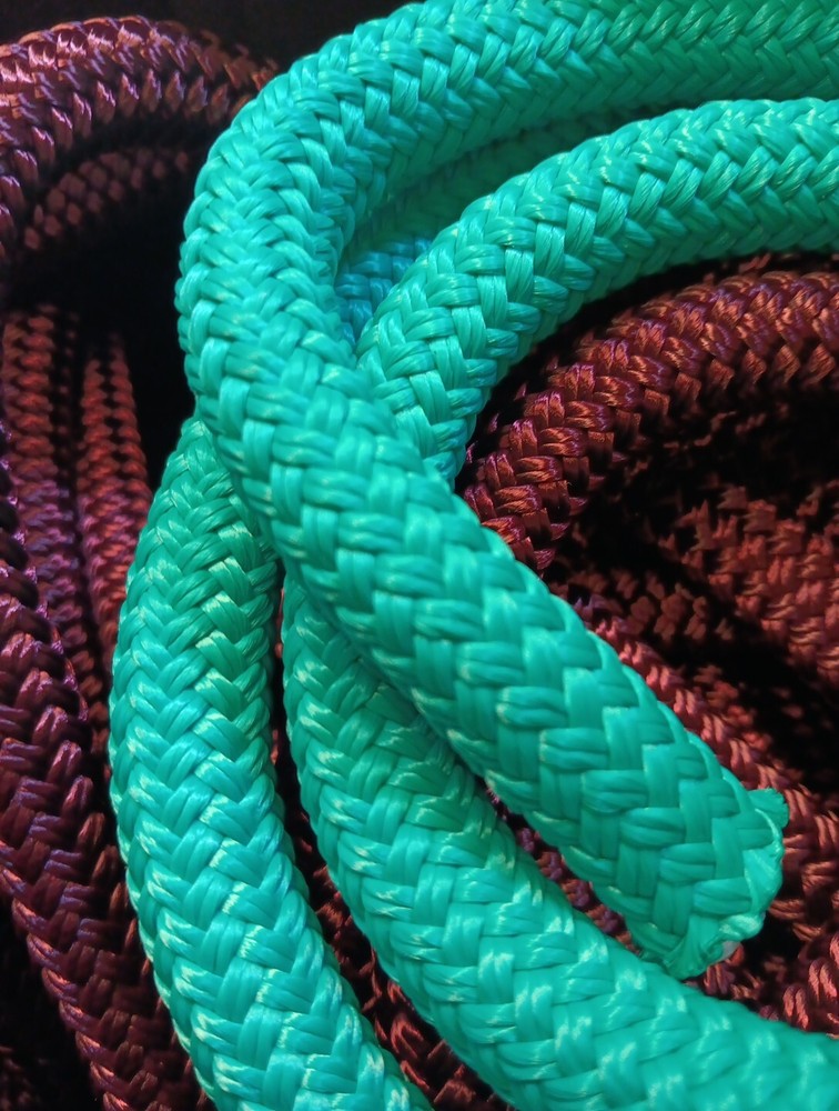 1/2 x 39 ft. Double Braid-Yacht Braid Polyester Rope. Turquoise