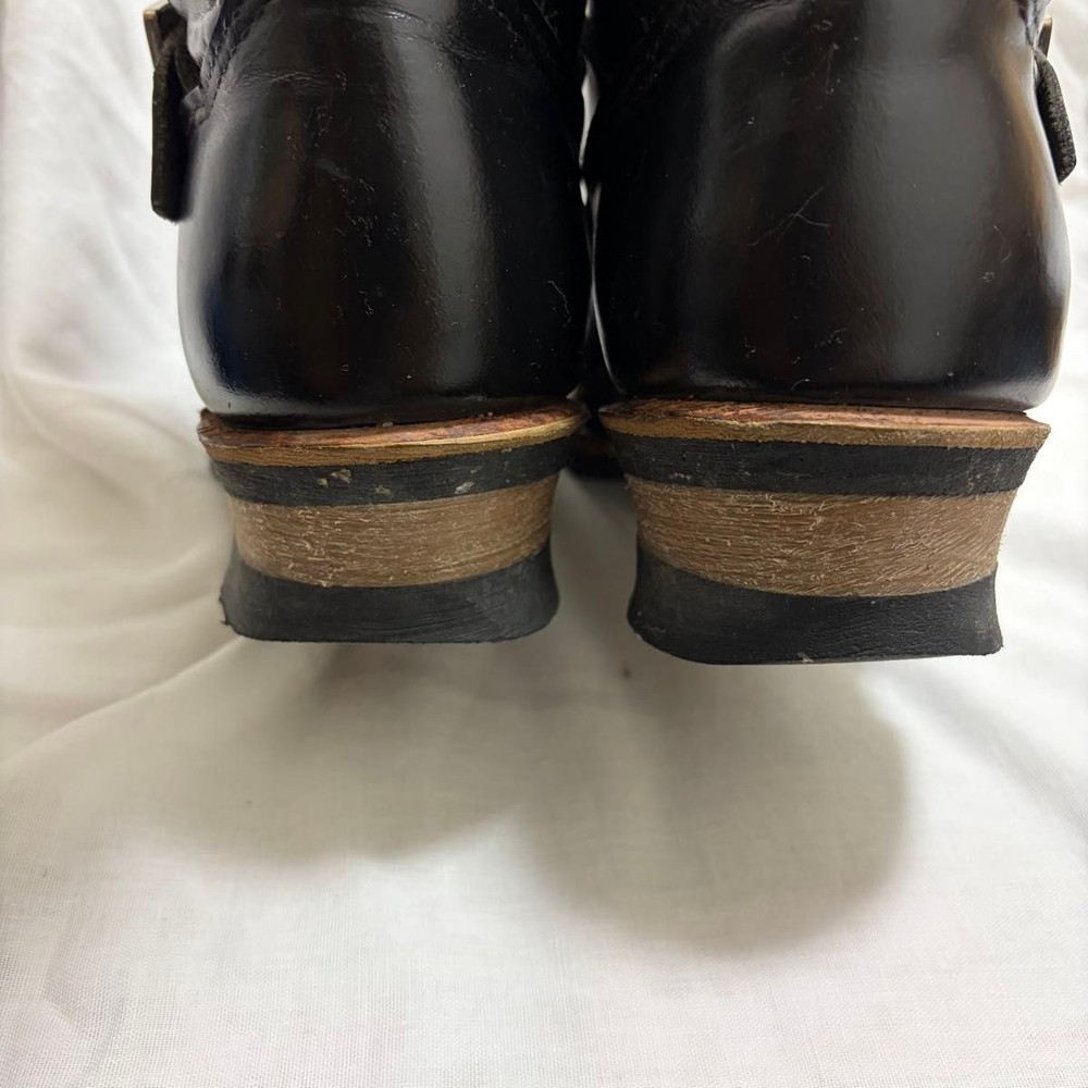 RedWIng Boots 2268 Leather Black Engineer Boots Size8D