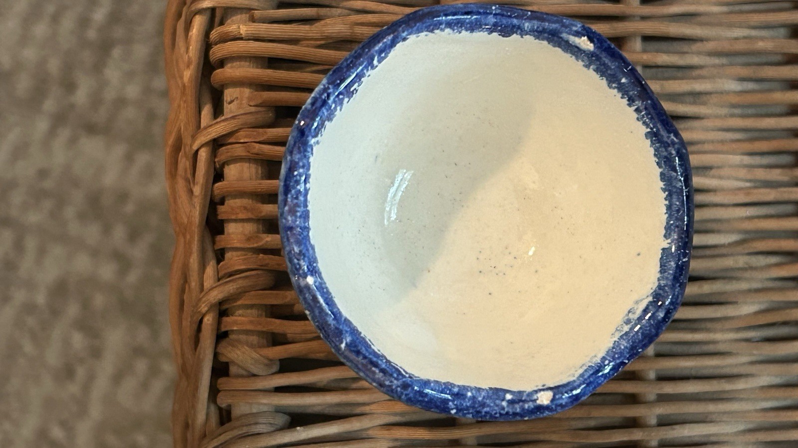 Henriot Quimper Pottery 2” Master Salt Signed