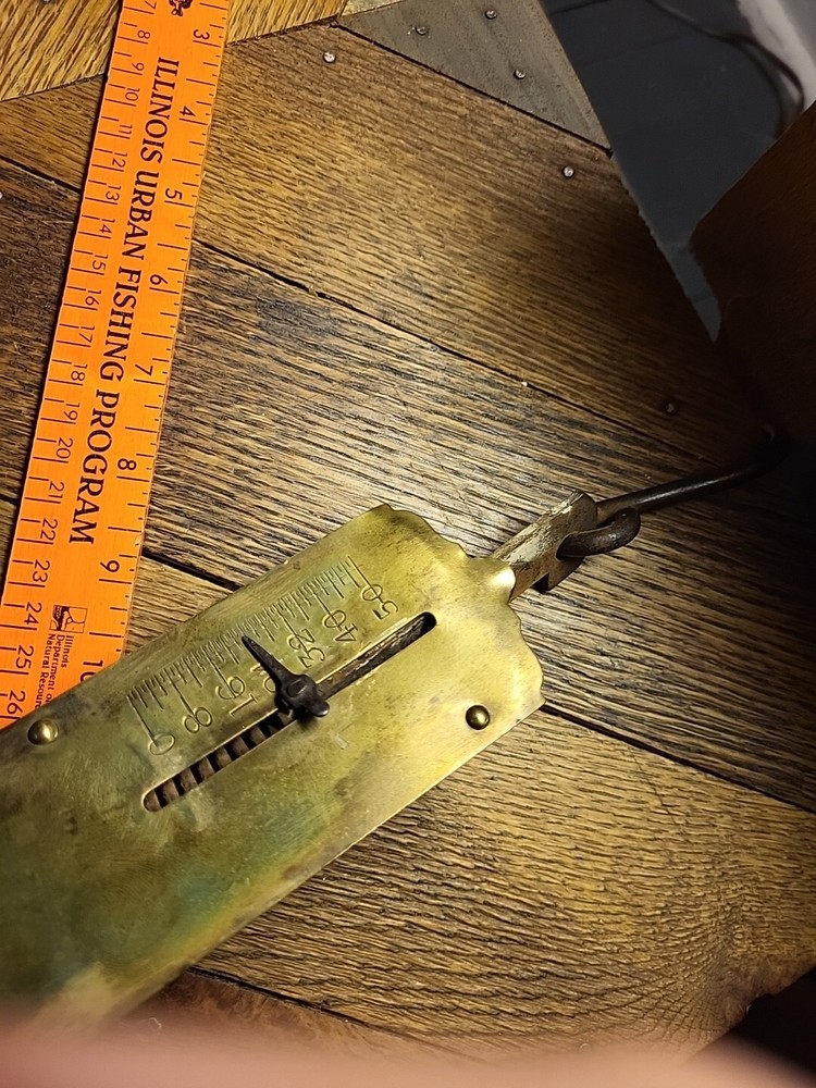 VINTAGE LANDERS IMPROVED BALANCE SPRING SCALE 50 LB CAPACITY