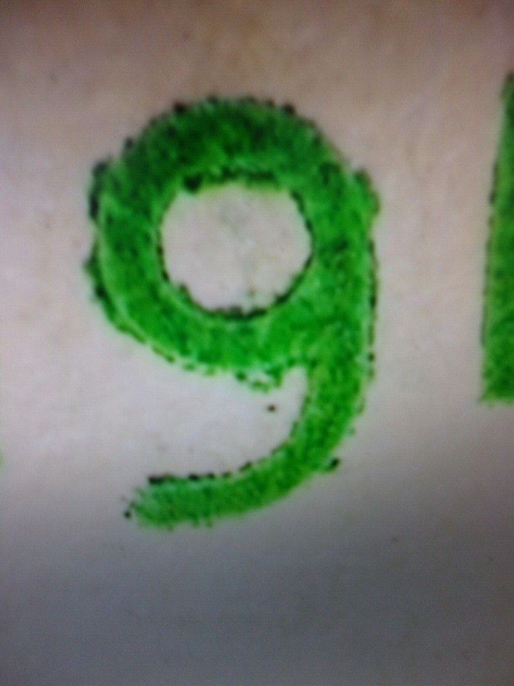 $1 DOLLAR BILL 2007 EXCESS INK ERROR ON SERIAL NUMBER 9