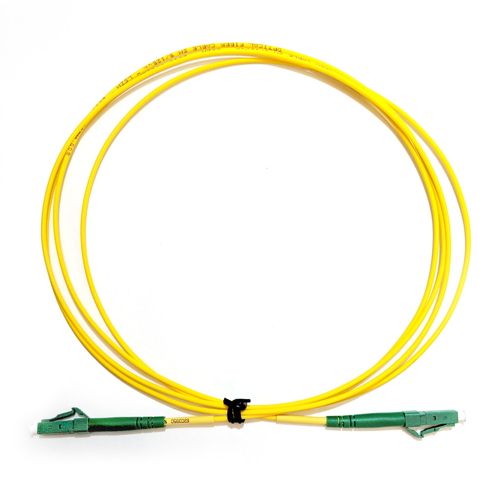 Fiber Optic Cable Patch Cord, Singlemode, Simplex LCAPC to LCAPC, 2M (6ft)