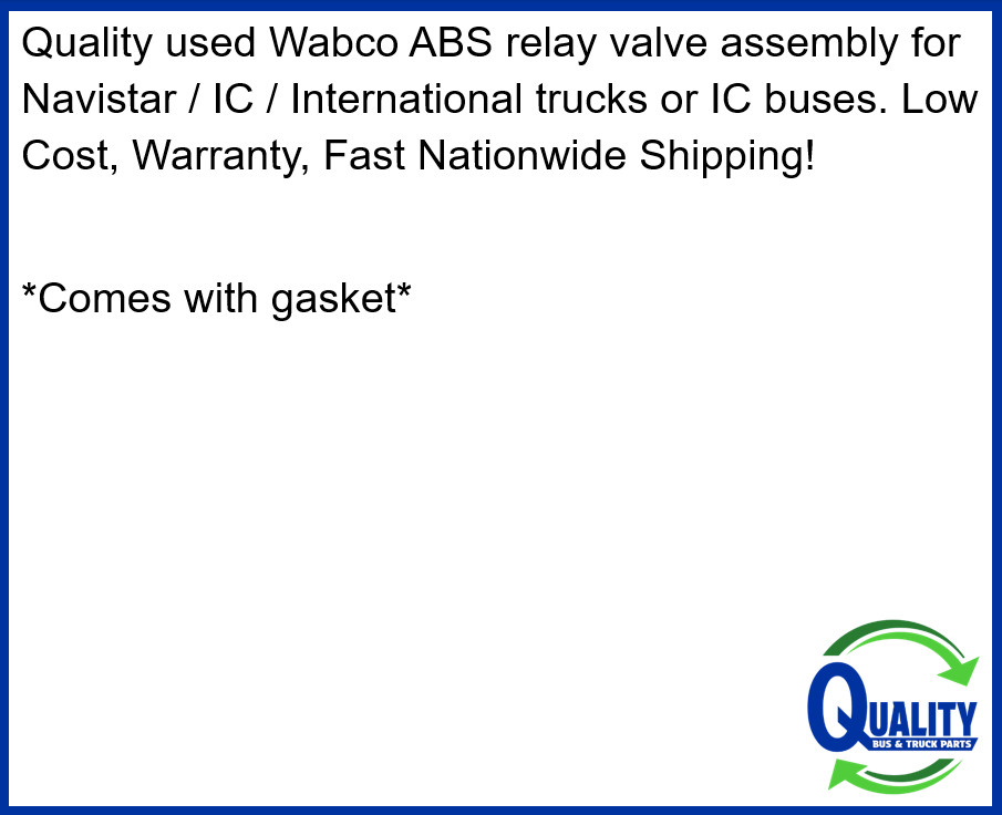 S4784079292 Meritor Wabco ABS Relay Valve IC Bus, 2592521C91, 4787990031