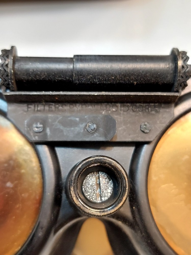 Antique WWII Goggles Variable Density With Tin & 3 Filters FAIR