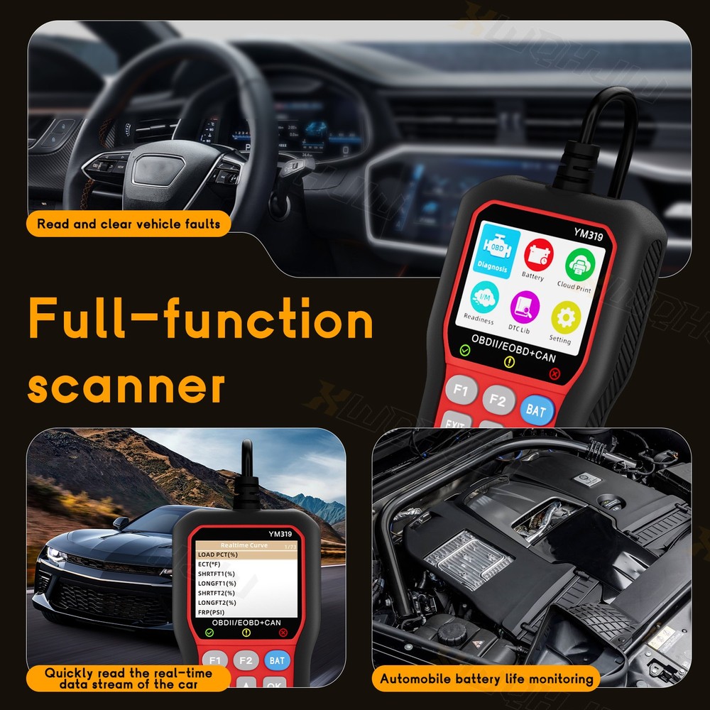 XWQHJW Code Reader Scanner OBD2 Trouble Codes Read Electronics For Ford Check
