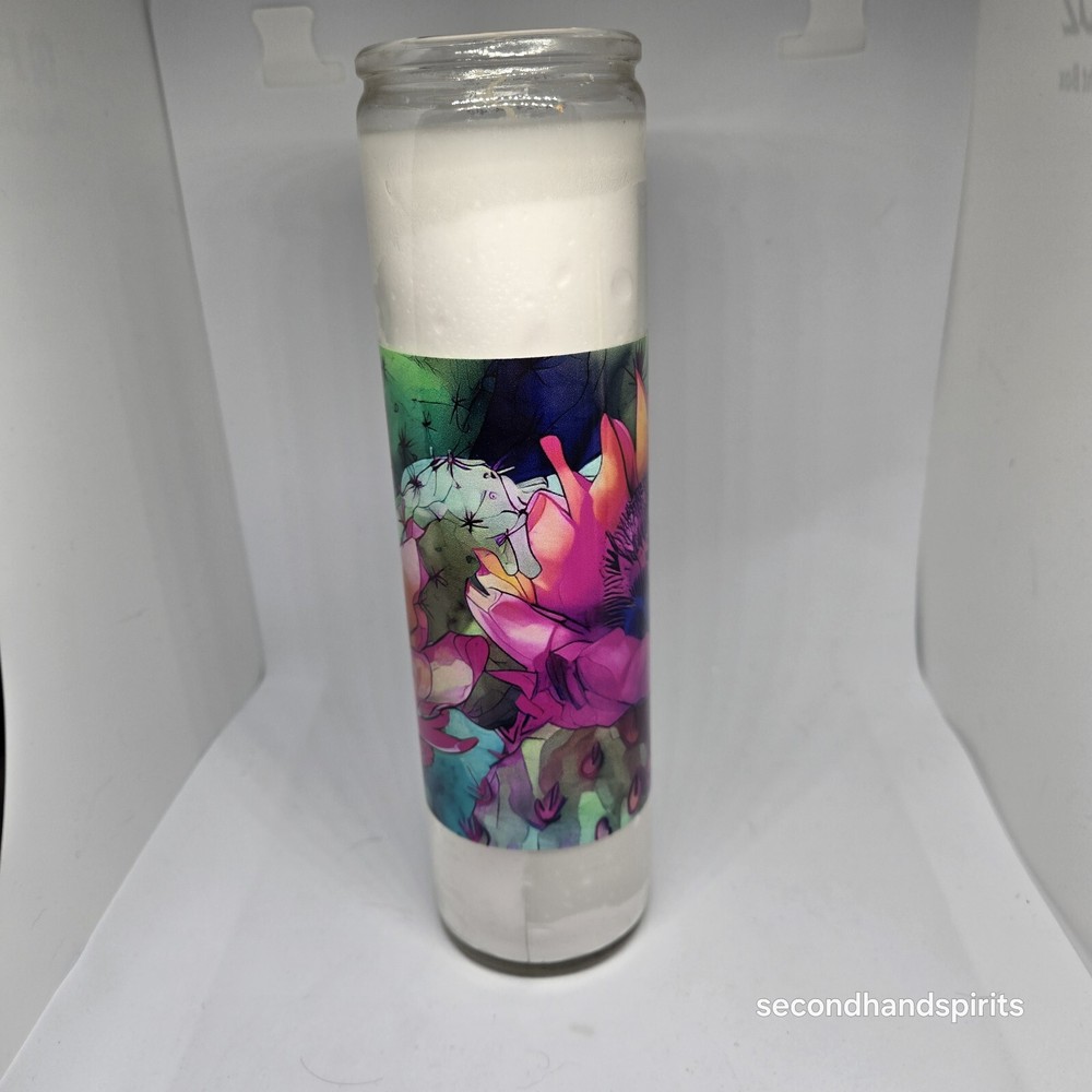 7-Day Prayer/Religious Candle Jar Floral Pattern