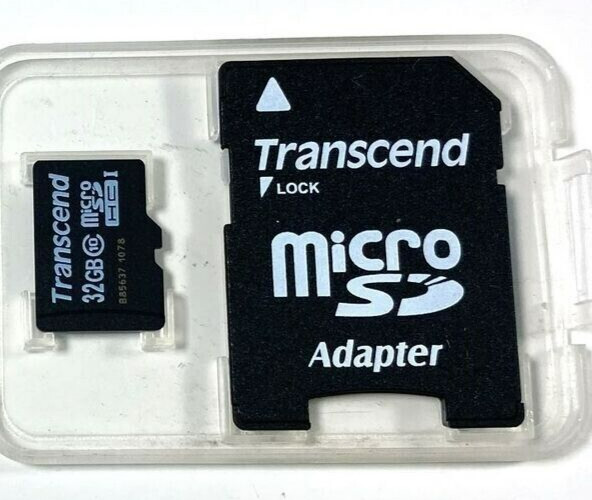 Transcend microSDHC 32GB Class 10 Memory Card with SD Adapter