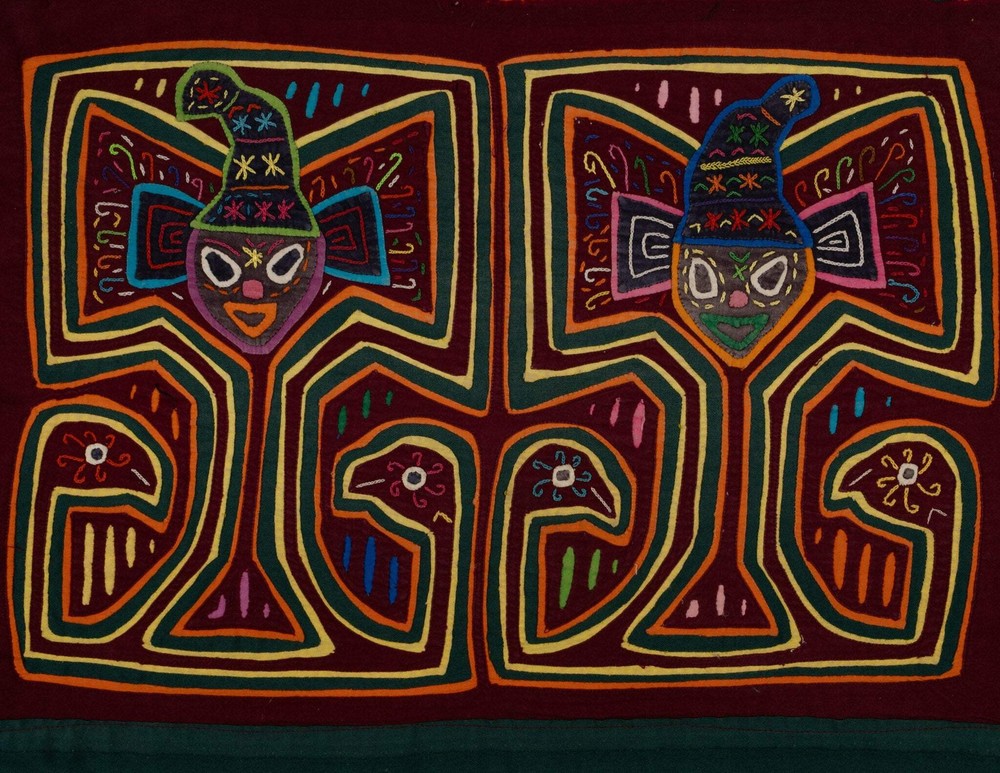 Vintage Multi-Color Clown Mola