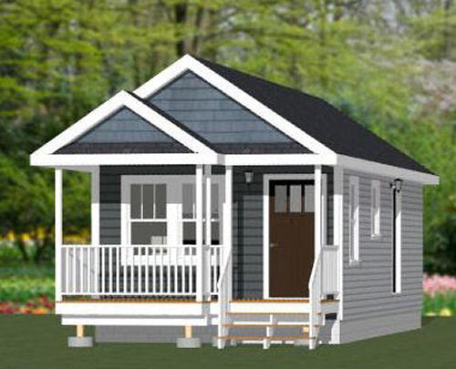 14x32 Tiny House -- 447 sq ft -- PDF FloorPlan -- Model 1O
