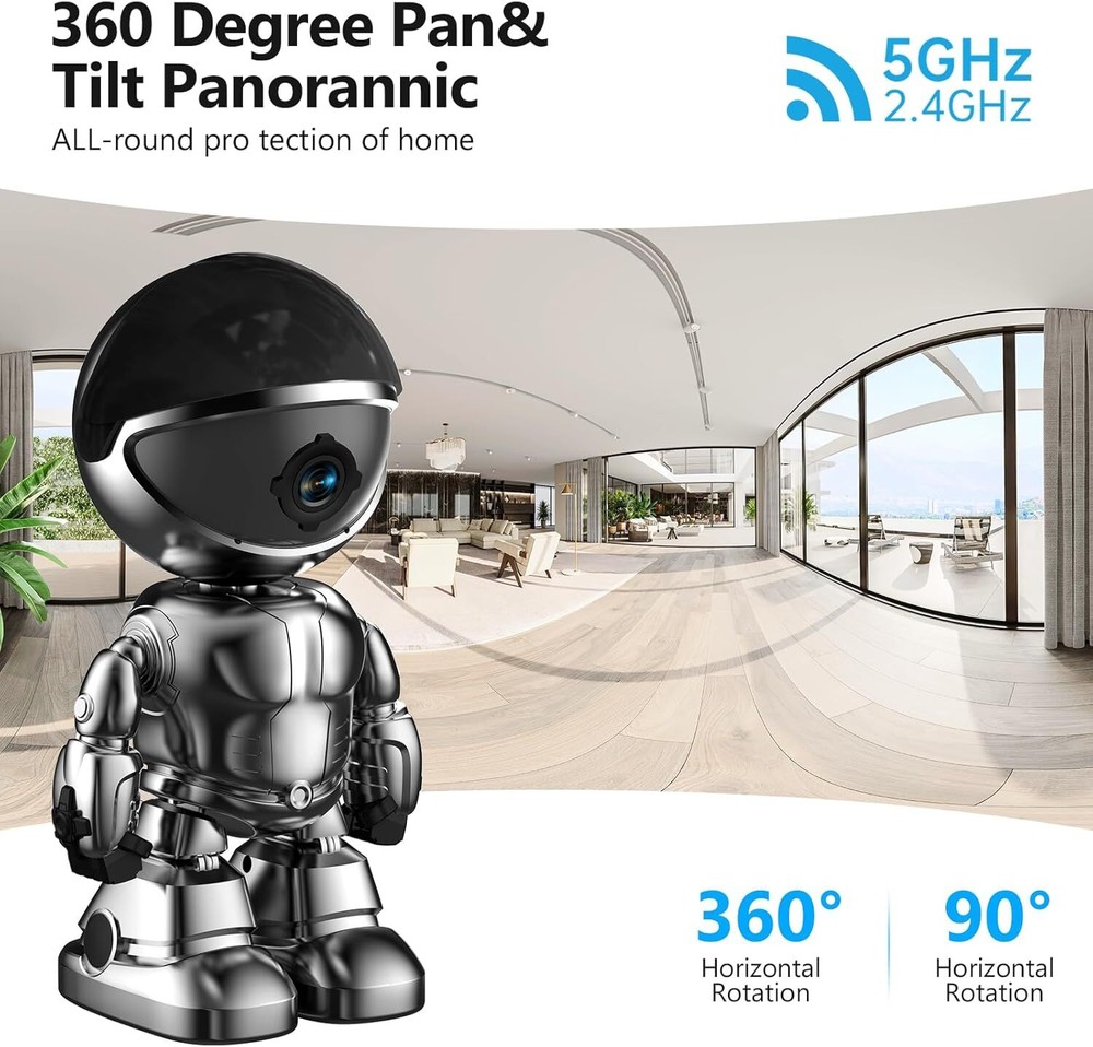 Indoor Security Camera Baby/Pet/Robot Camera with Phone App Motion Detection