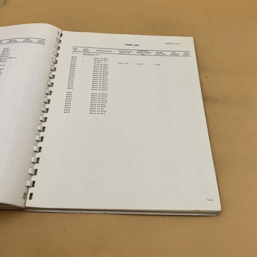 Datapulse Model 110A Pulse Generator Operation & Maintenance Handbook 12/65
