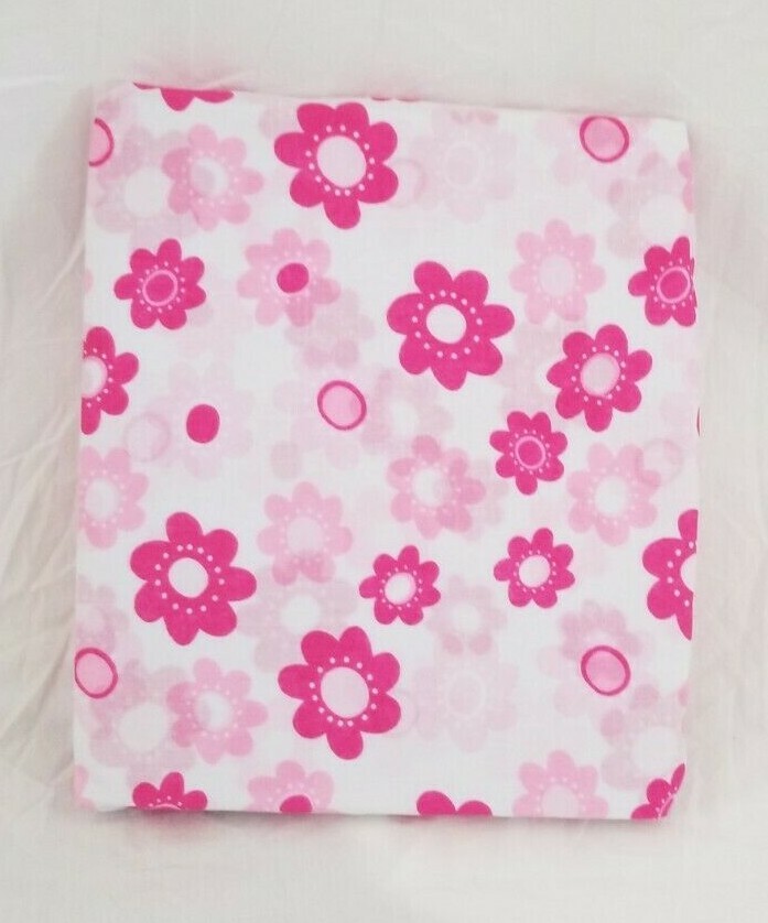 Summersault Pink Floral Fitted Crib Sheet NIP