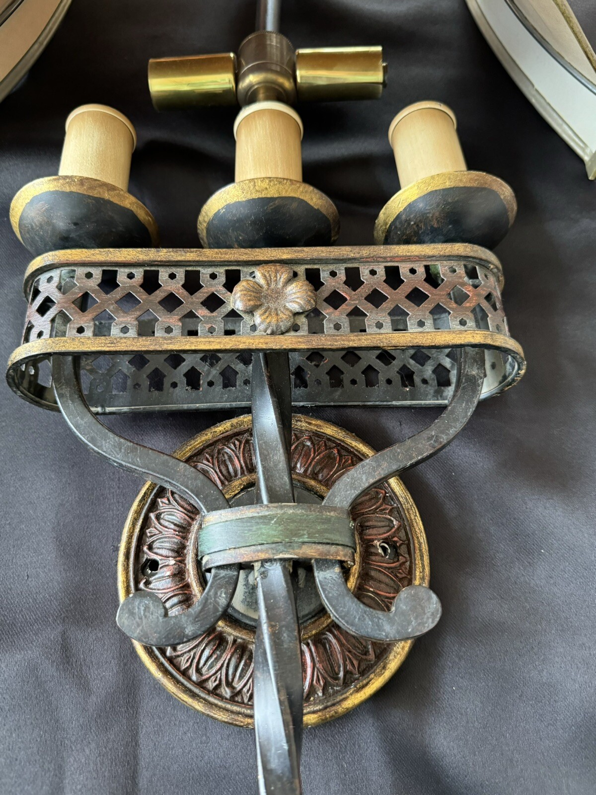 SINGLE - Fine Art Lamps Chateau Mediterranean Tudor Rustic Iron Wall Sconce 29”