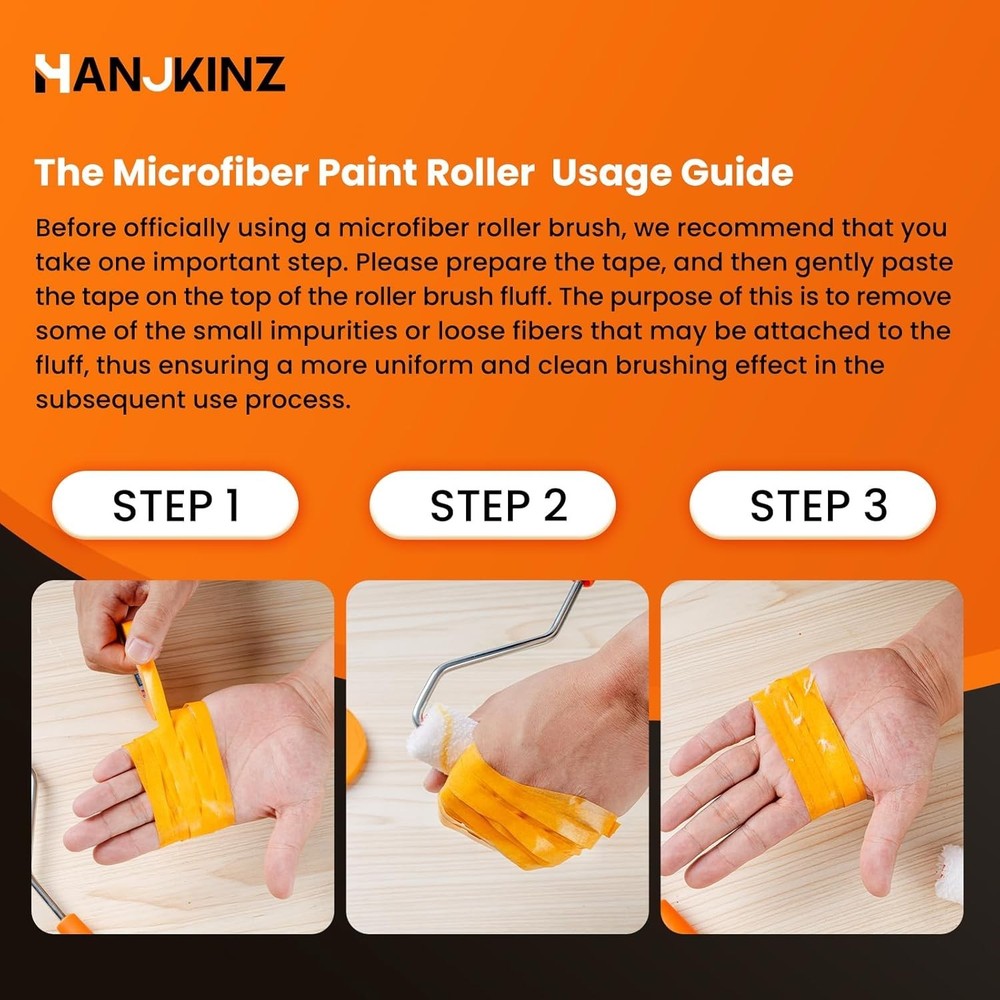 24 Pack Microfiber Paint Roller 4 Inch Mini Paint Roller Covers 3/8 Inch Nap