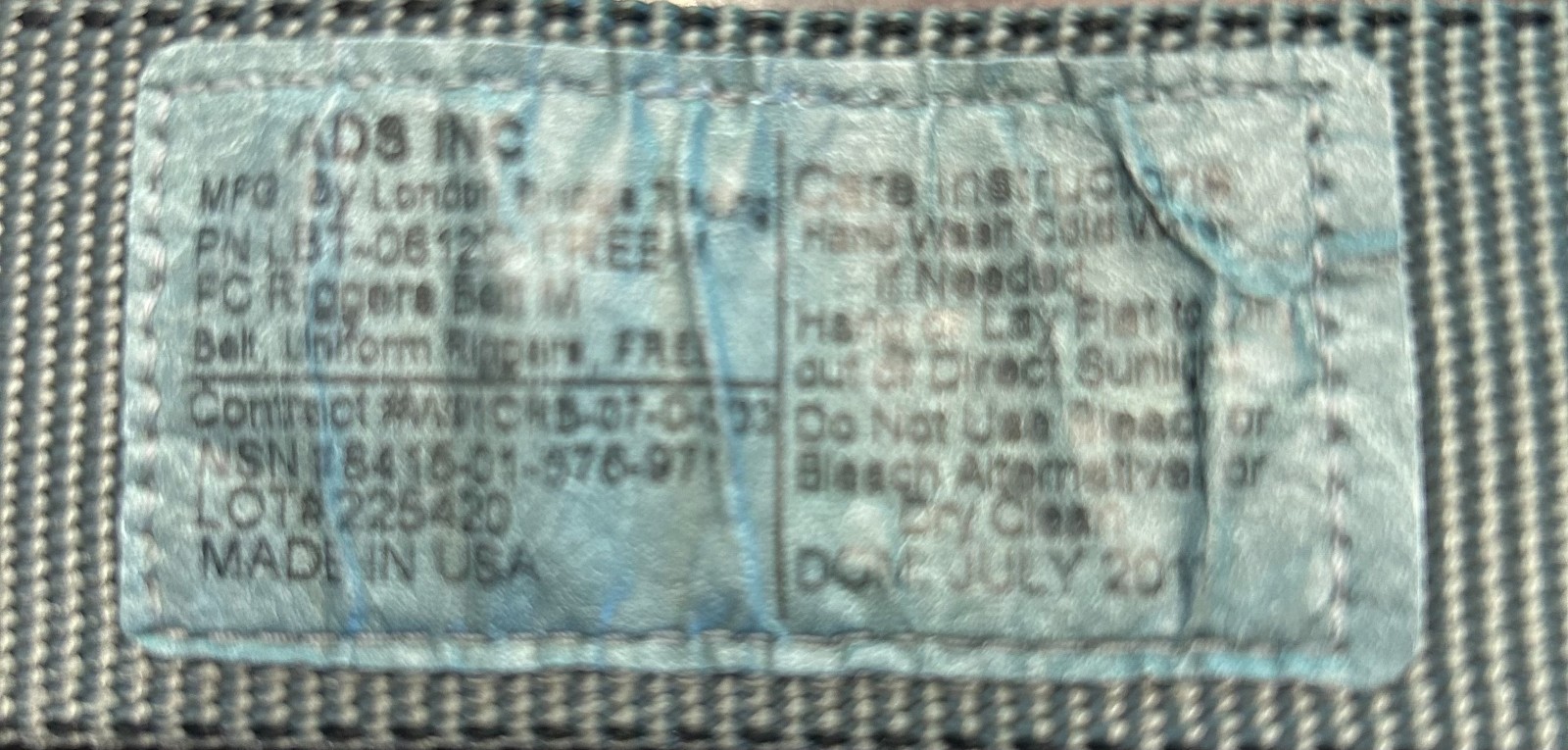 BELT, RIGGER, MEDIUM (NSN: 8415015769715)FOLIAGE GREEN