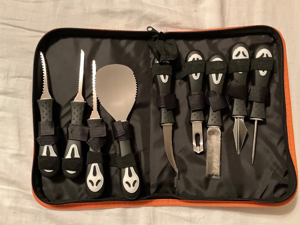 Bootiful Pumpkin Carving Kit with Carrying Case Halloween Tools