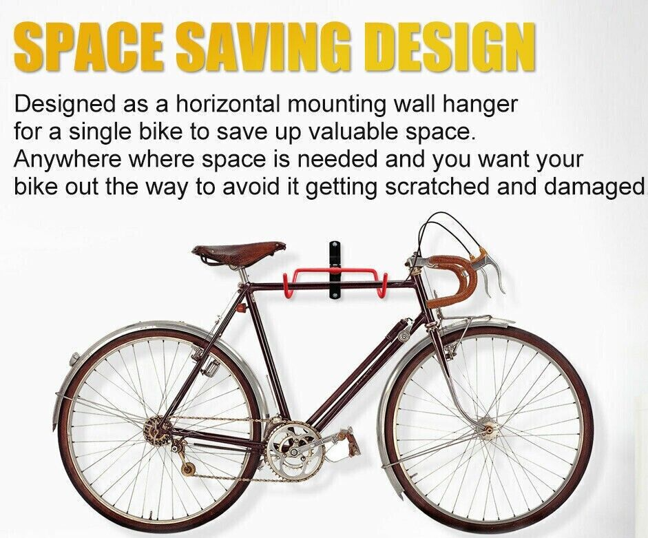 Bicycle Storage Garage Wall Mount Rack Hanger Cycling Steel Bike Hook Holder