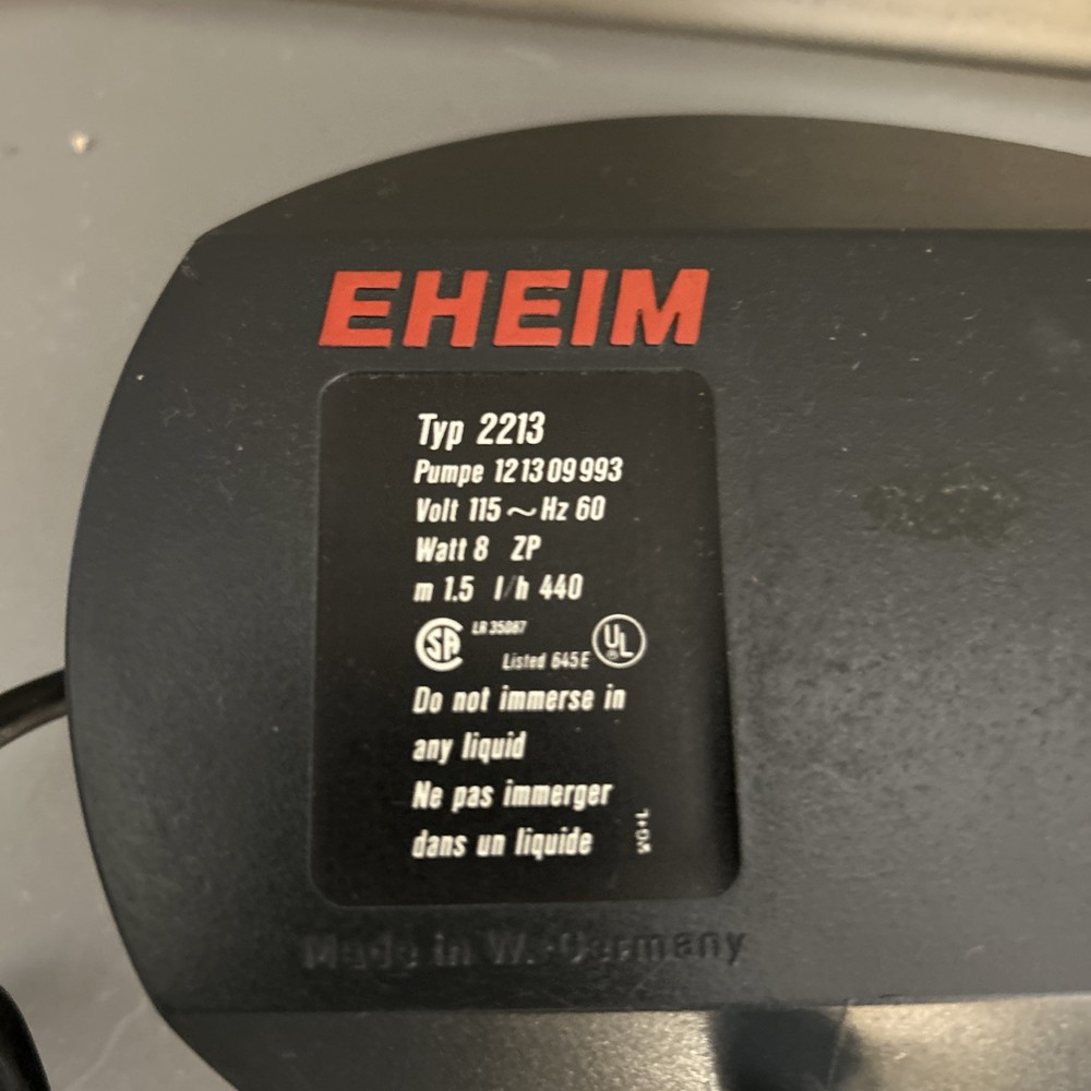 Eheim Fish Filter TYP 2213- Untested/ Sold As Is