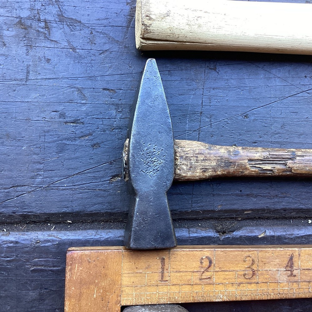 Group of three blacksmith forging & finishng hammers