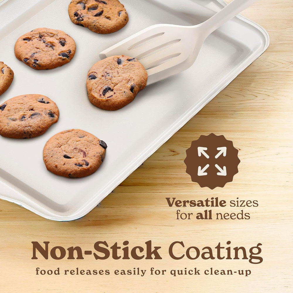 Nonstick Stackable Bakeware Set - Durable, Easy Release Baking Set, Black, 10 Pc