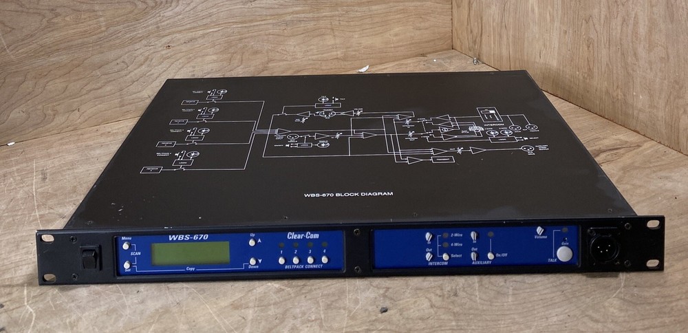 Clear-Com WBS-670 UHF Wireless Intercom Base station untested