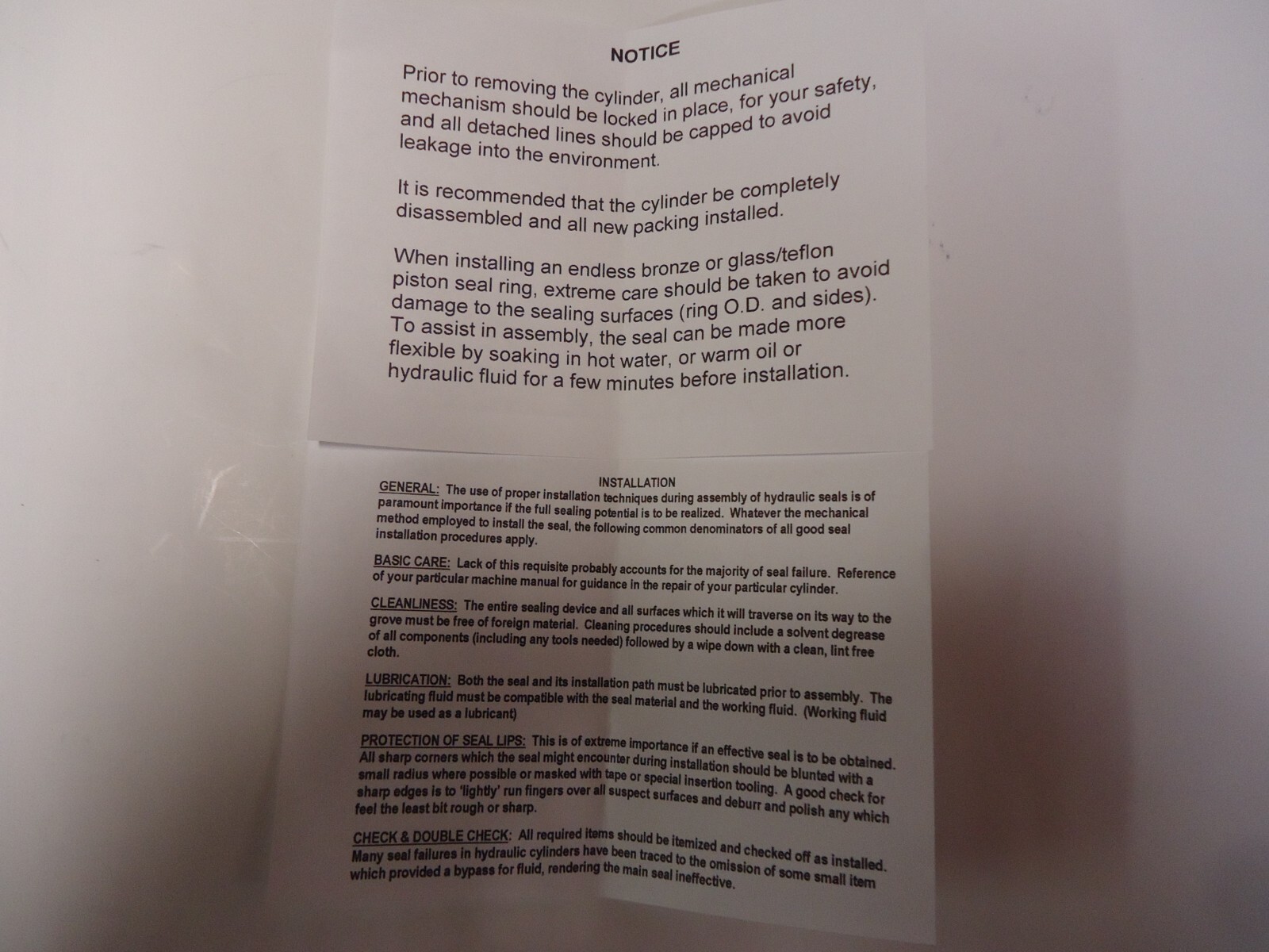 25H49212 Bush Hog replacement seal kit (2-1/2" bore with 1-1/2" Rod) cylinder