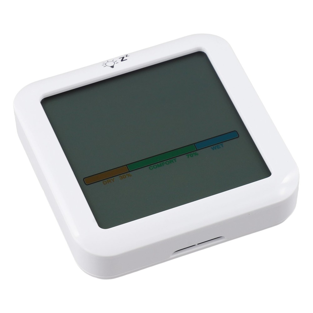 Indoor Thermometer Backlit Display Home Decor Alarm Function Battery Powered