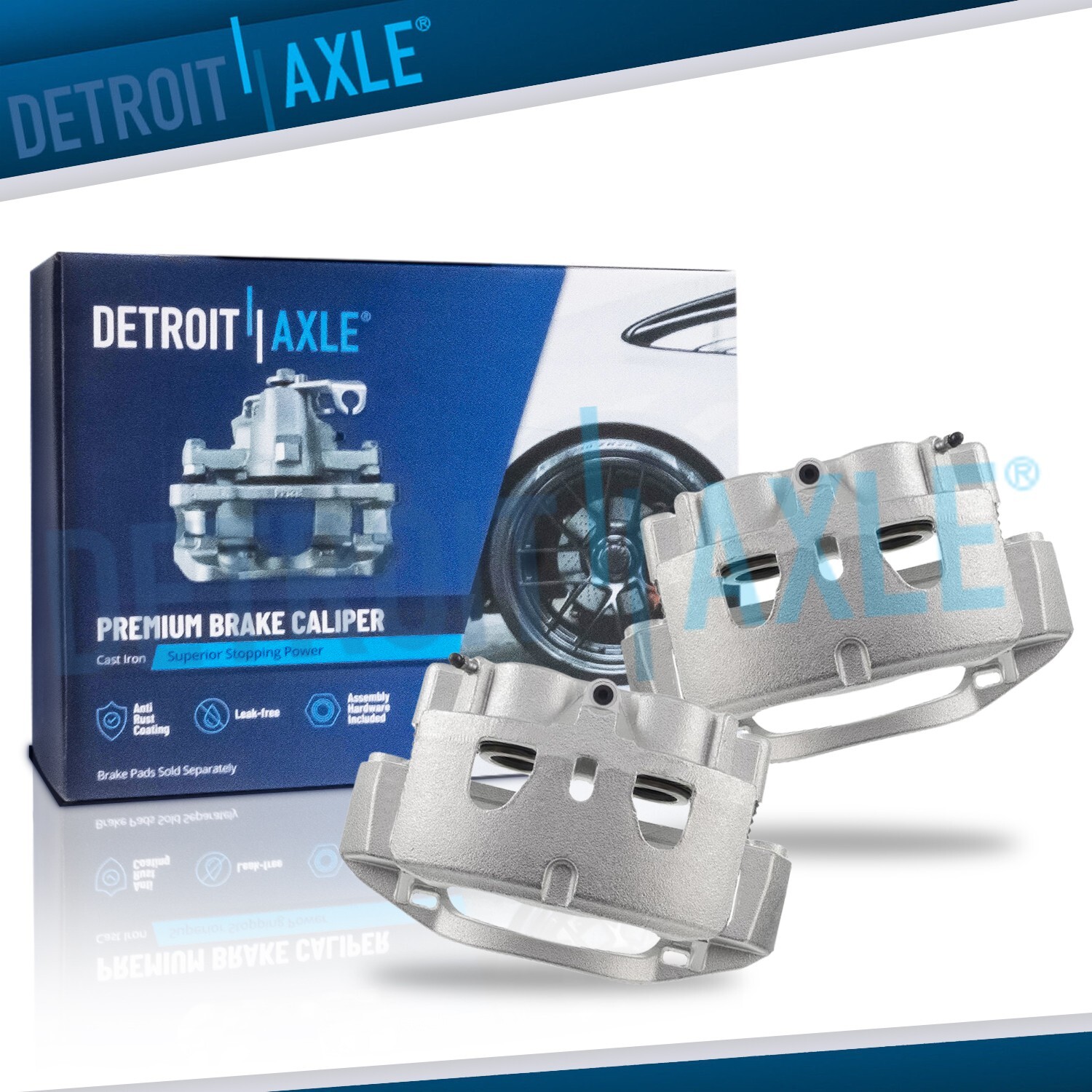 Front Disc Brake Calipers w/ Bracket for GMC Chevy Silverado Sierra 2500 3500 HD