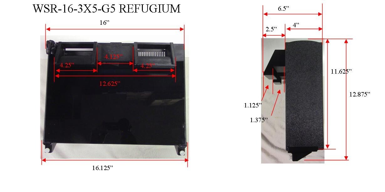 Refugium, WSR-16-3X5-G5 Hang on Refugium Sock Filter System