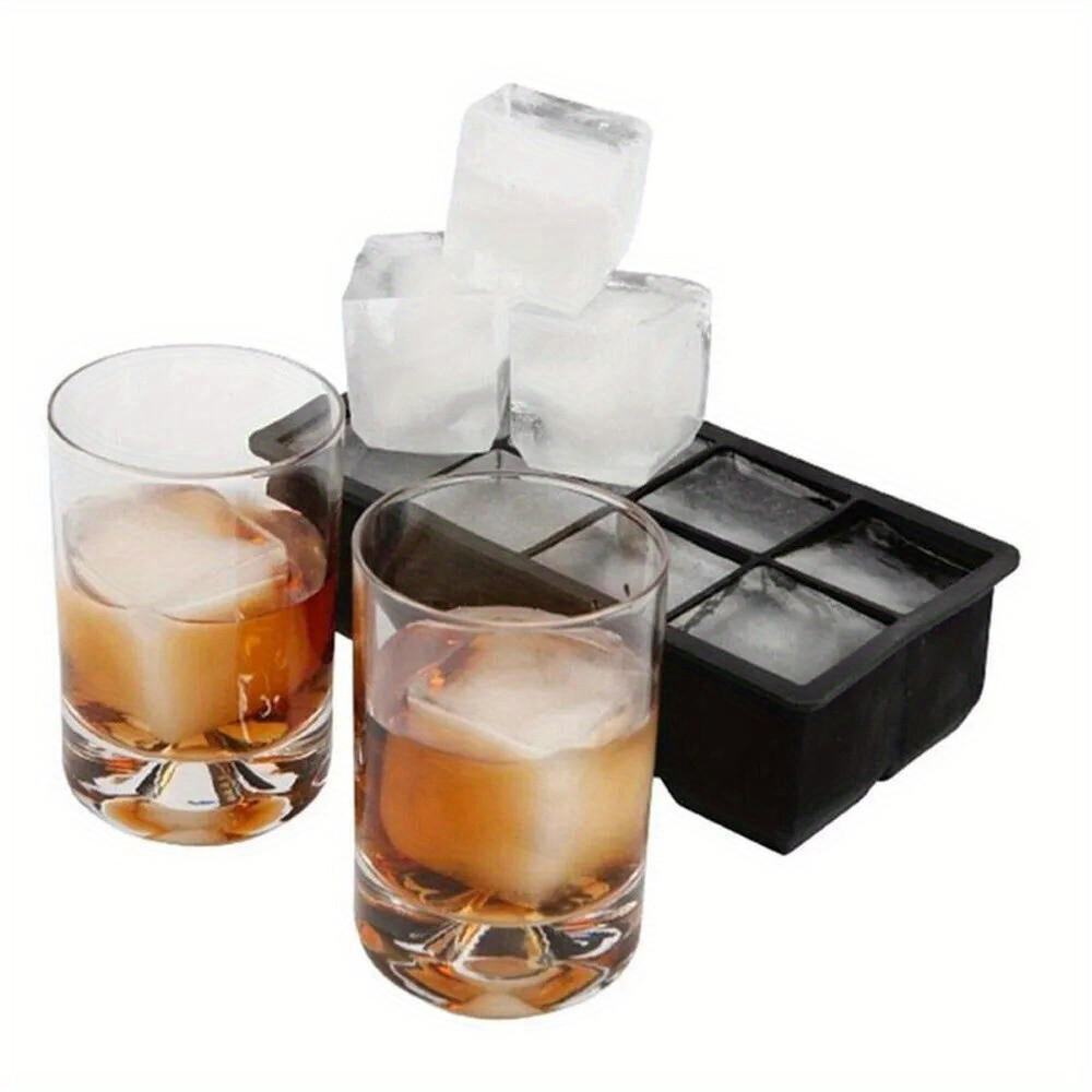 Large Ice Cube Molds 2 Pack, Silicone Ice Cube Tray for Freezer Whiskey