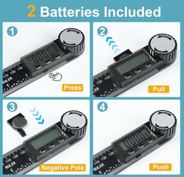 Third Generation Protractor Angle Finder, Digital Angle Ruler with 7Inch/200Mm,