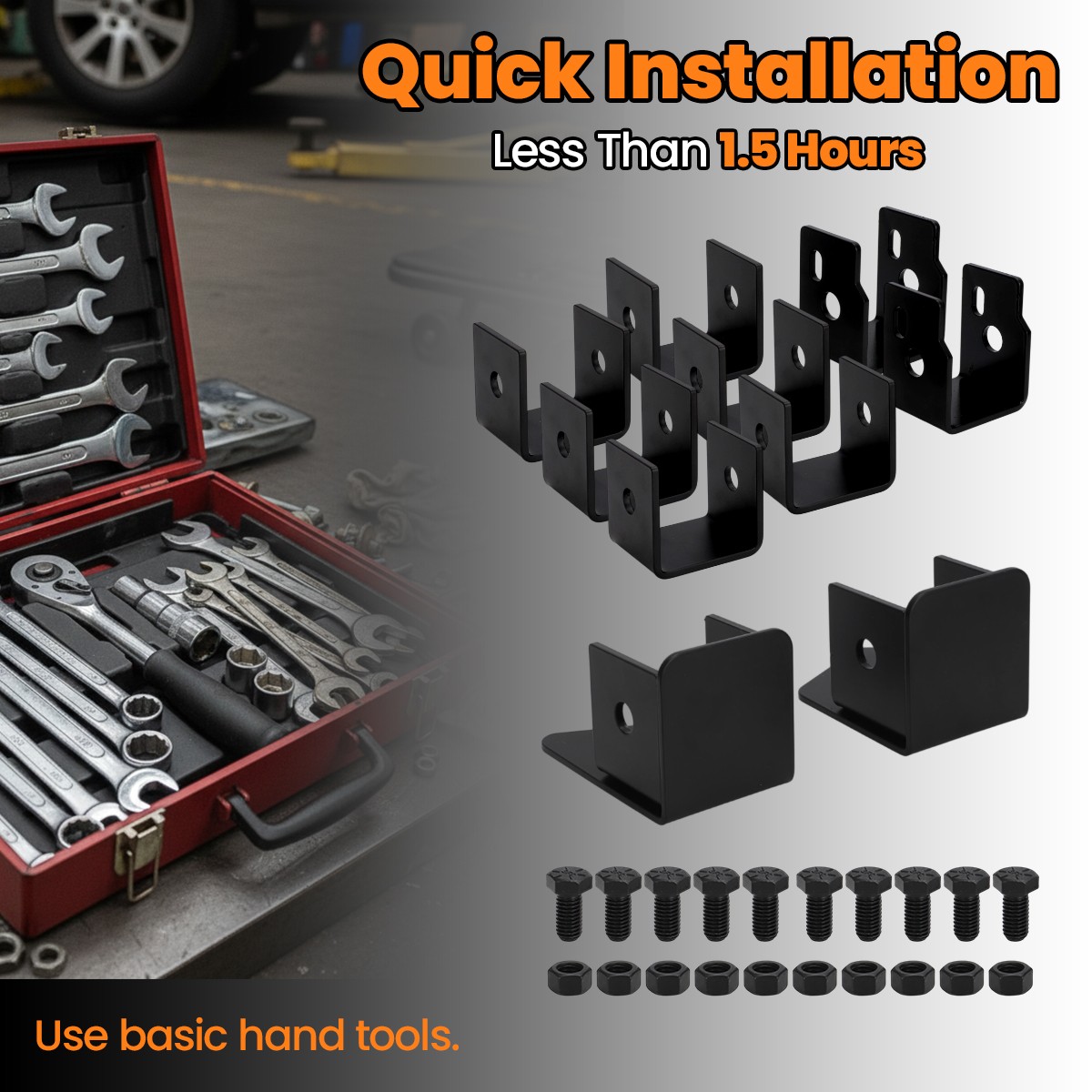 For 2014-2018 Chevy Silverado GMC Sierra Crew Cab Rear Seat Lift Kit 2.5" inch