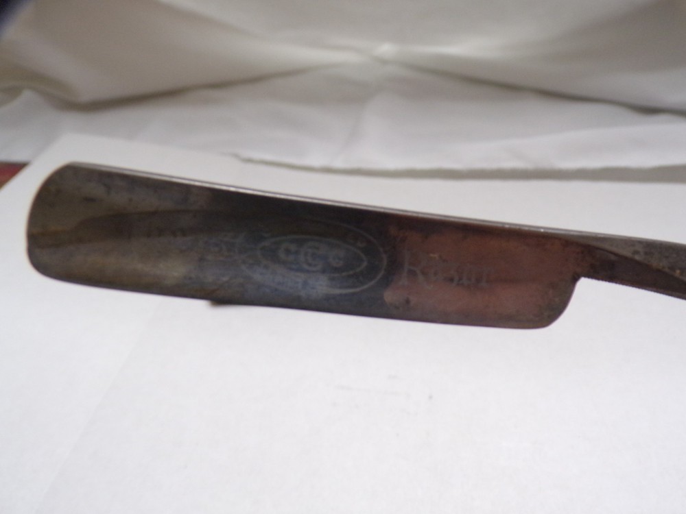 VTG Straight Razor Cracked Handle