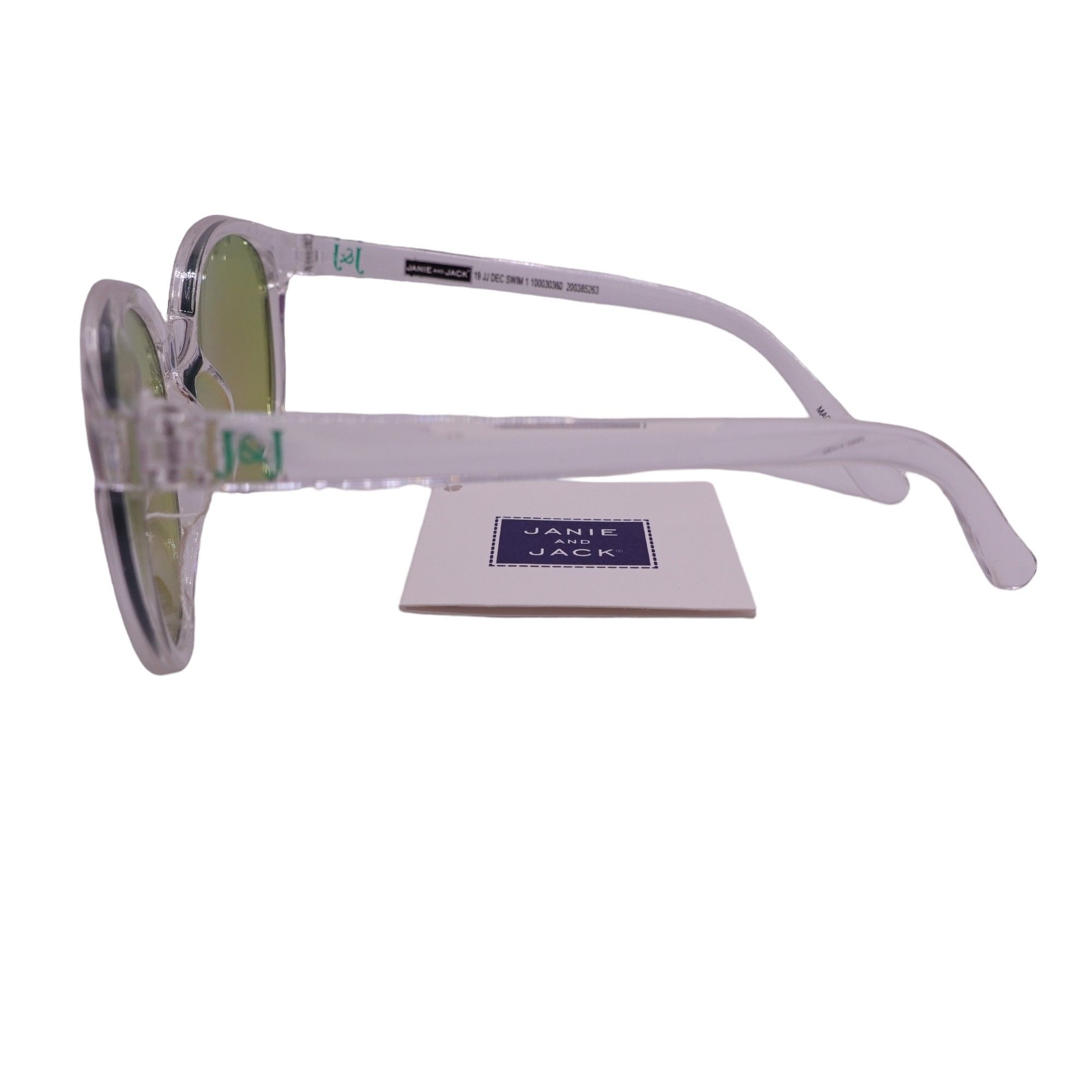 NWT Janie And Jack Round Sunglasses Girls 4 And Up Clear Tinted UV Lenses