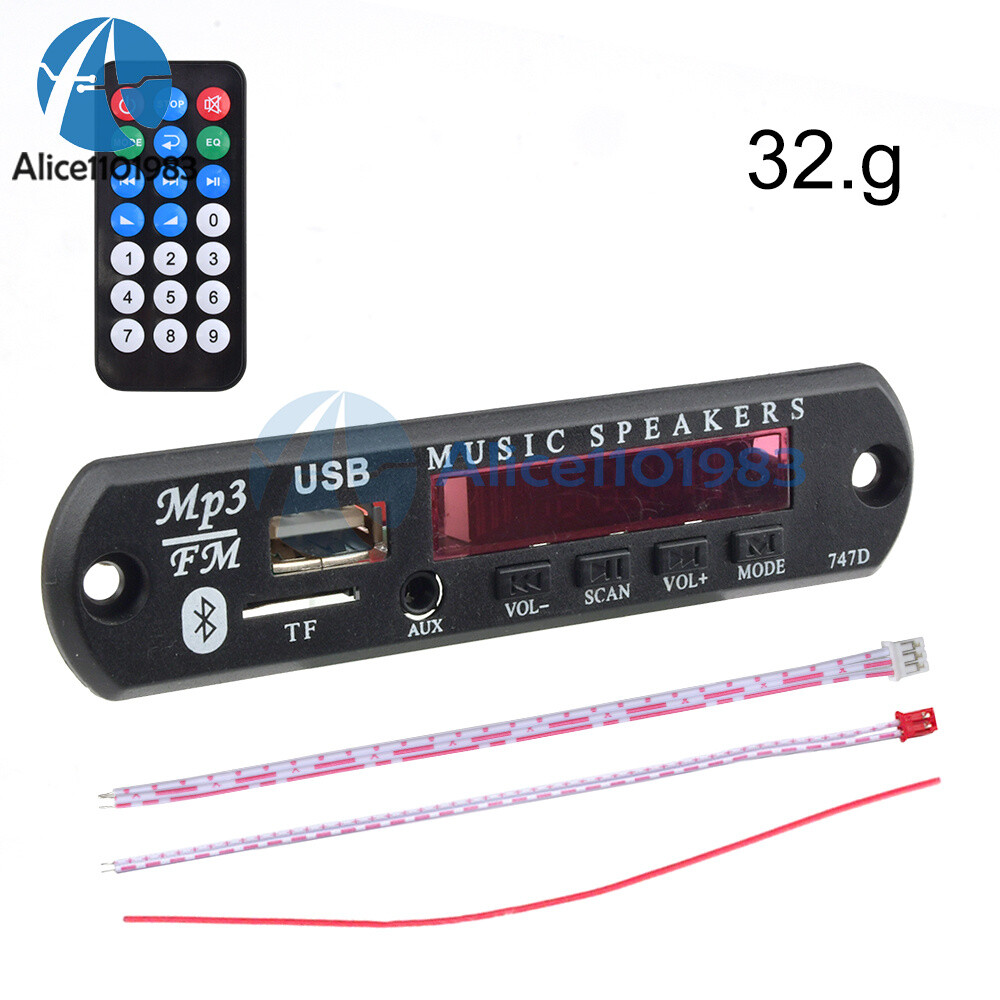 9V 12V Car MP3 WMA Decoder Board Audio Module Bluetooth 5.0 Music Remote Control