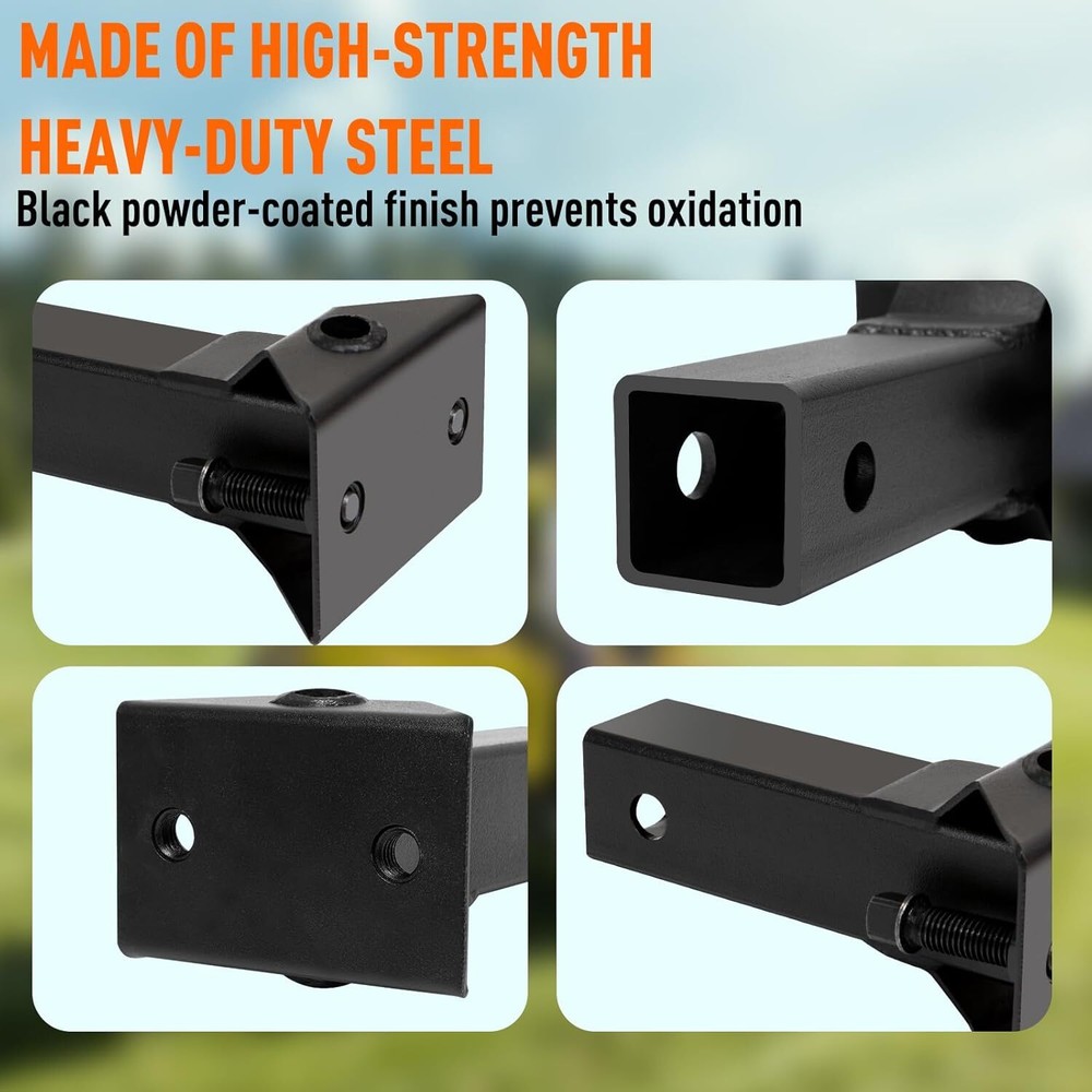 Sleeve Hitch Adapter for 2" Receiver Compatible with 3 Point Hitch Sub-Compact