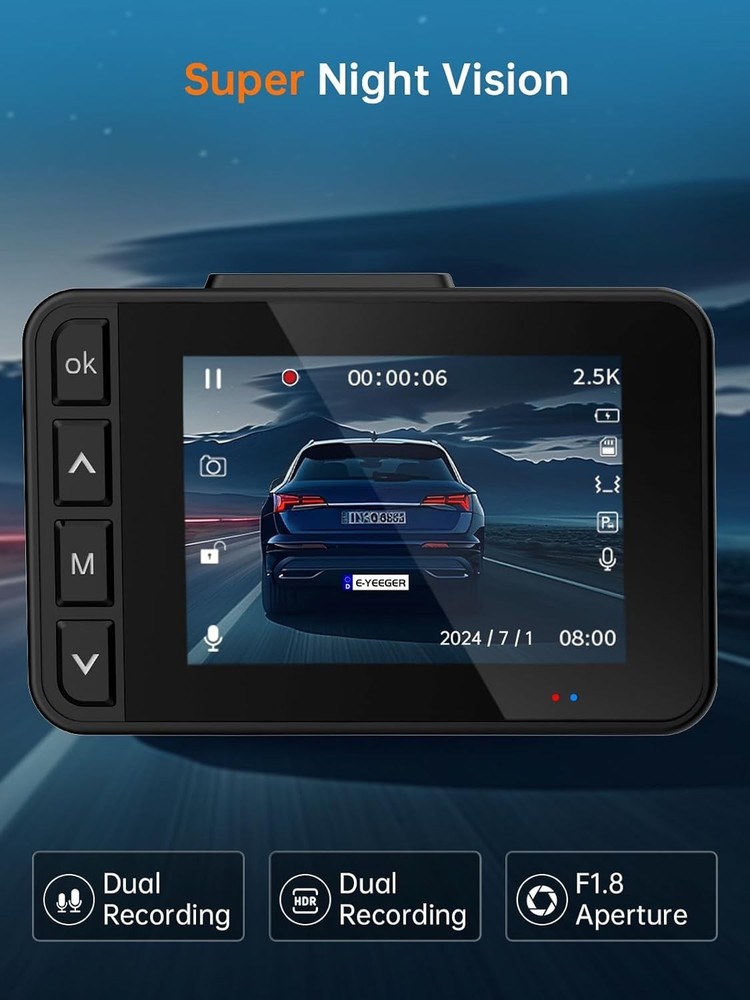 High-Resolution Dash Camera Bundle, Night Vision