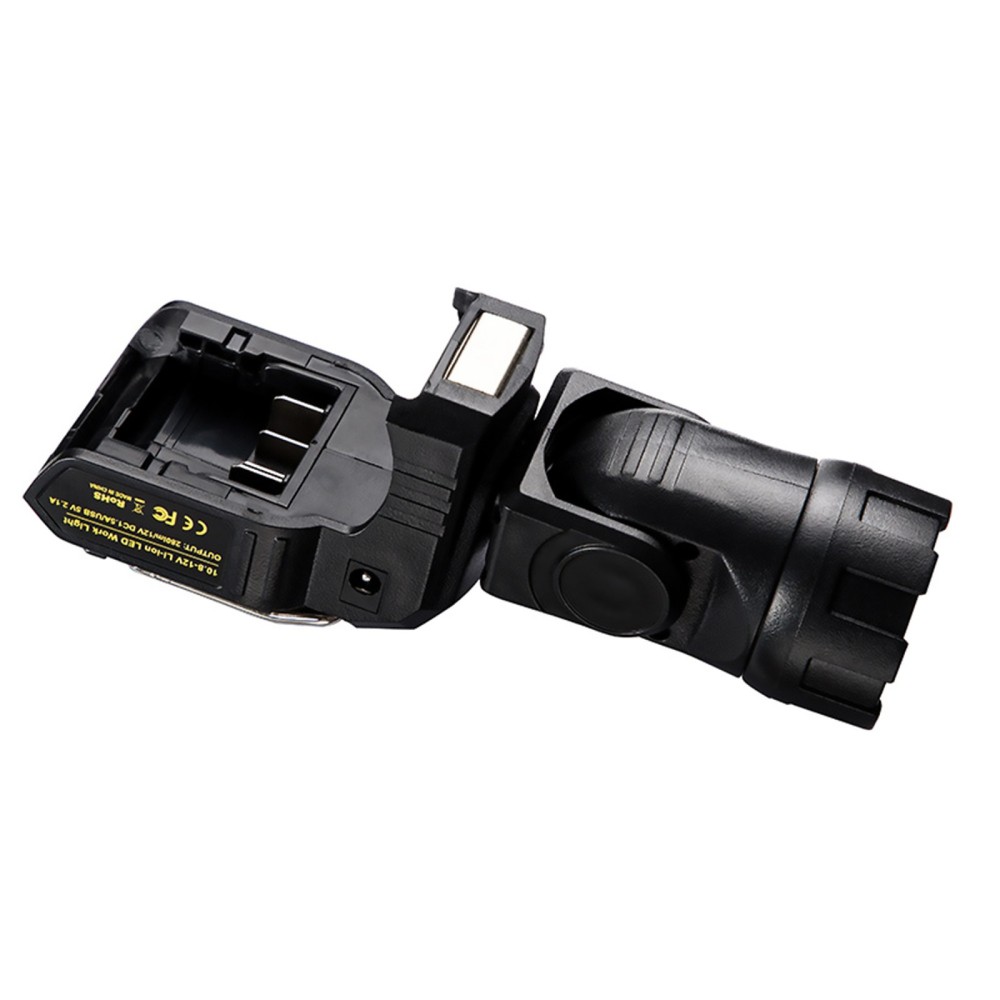 Handheld LED Work Light Flashlight Adapter For DeWalt 12V MAX Li-Ion Battery A