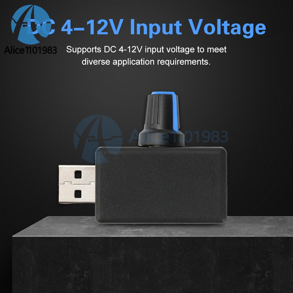 DC 4-12V 5W Mini USB Fan Speed Controller Adjustable Fan Speed Control Module