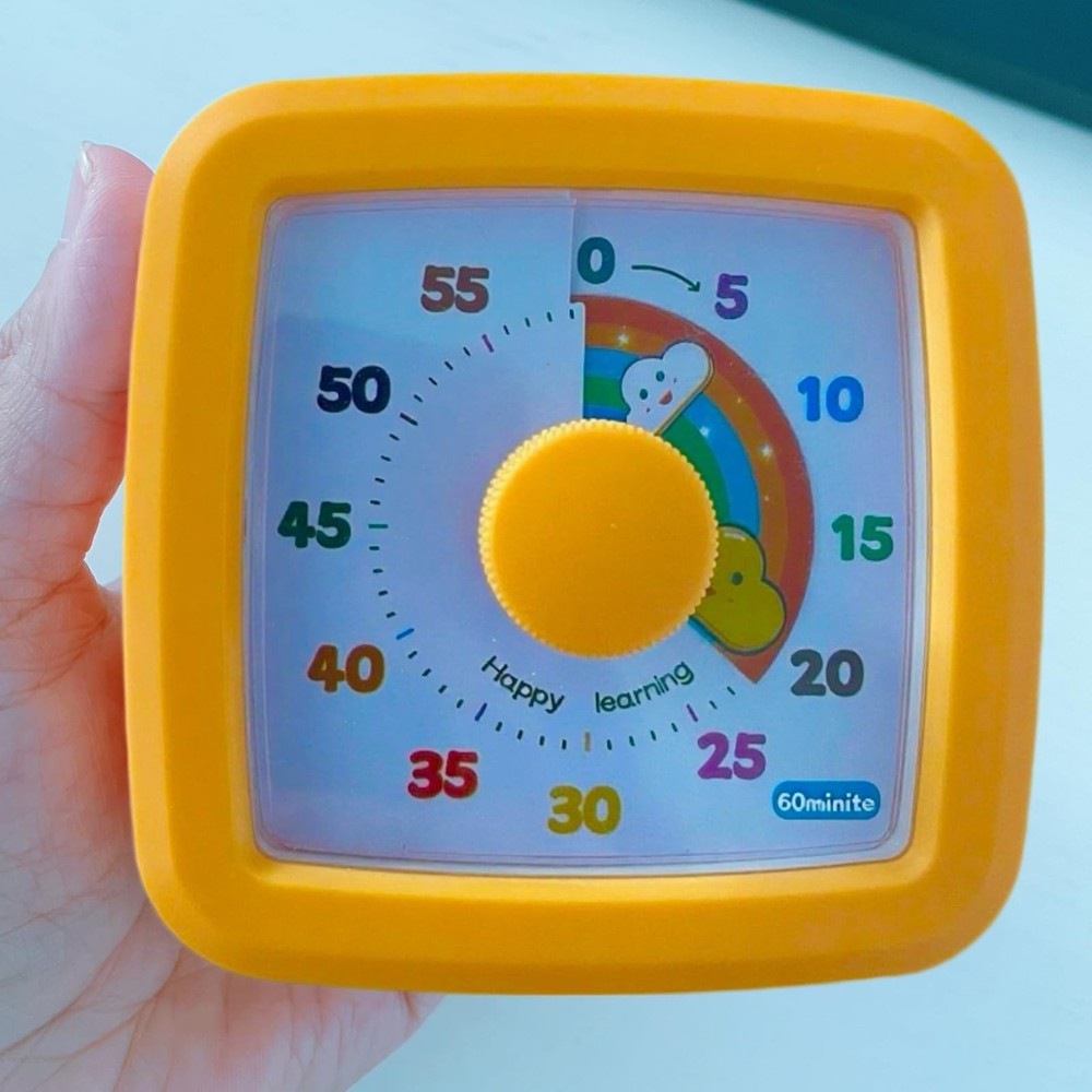 Visual Timer for Kids 60 Minute, Rainbow Countdown Clock with Silent Operatio...