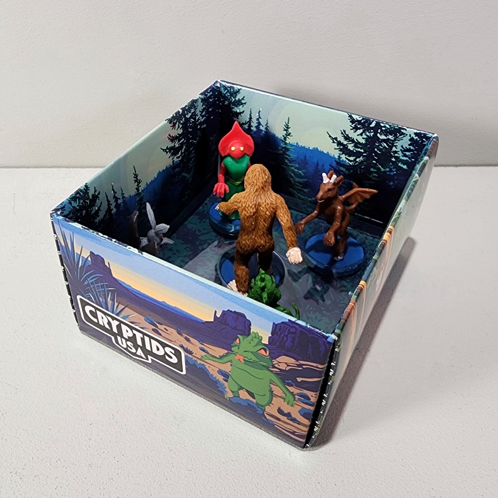 Mini Cryptid Box Set, Mothman, Bigfoot, Jersey Devil, Chupacabra, Flatwoods