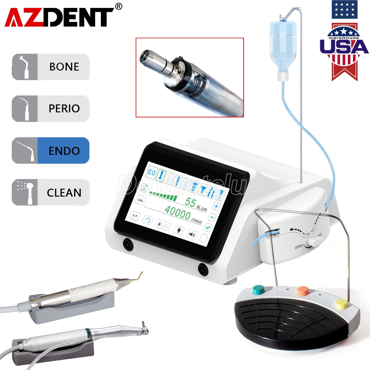 USA Dental Piezo Surgery & Implant Motor Bone Cutter 2 in 1 Implant System Touch