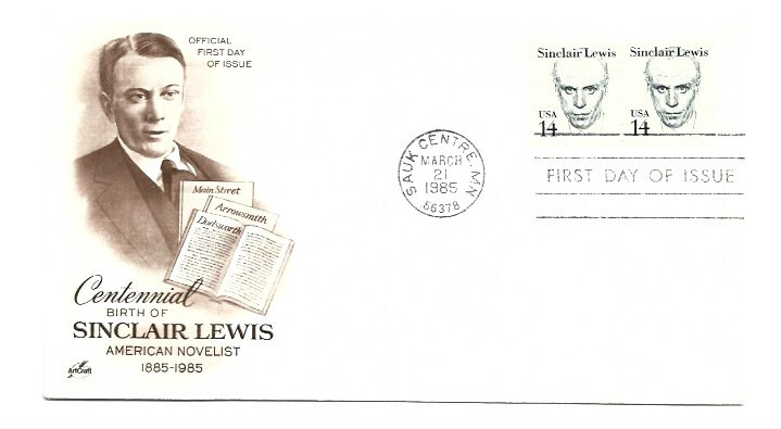 1856 14c Sinclair Lewis ArtCraft, brown, FDC