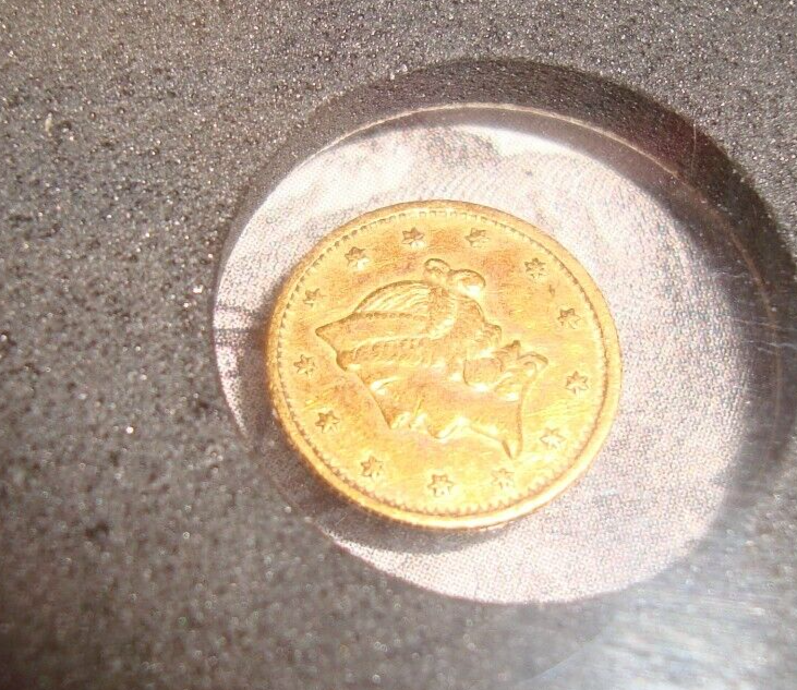 California Small Denomination GOLD 1853 Liberty Head Gold Half Dollar-Round DOL.