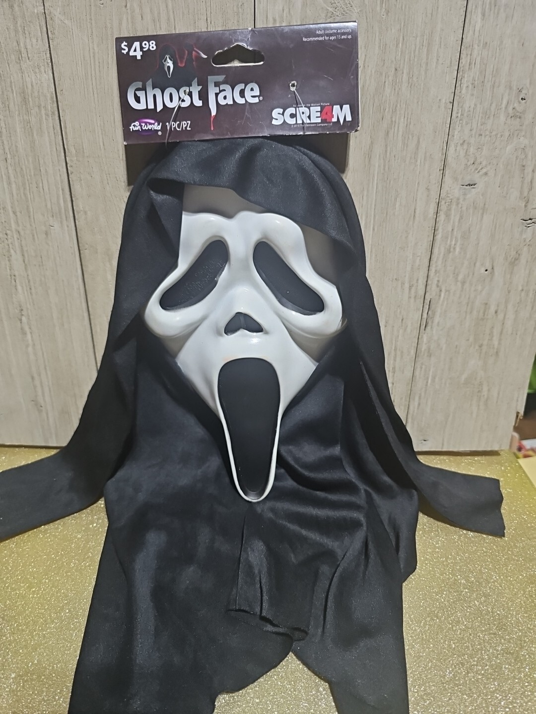 GHOSTFACE SCREAM  Mask  Fun World Halloween Costume 9206WM APRIL-JUNE 2016