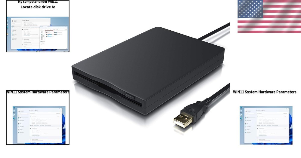 Floppy Disk Reader USB Type A/C Floppy Disk Drive/Player/Converter External 3.5