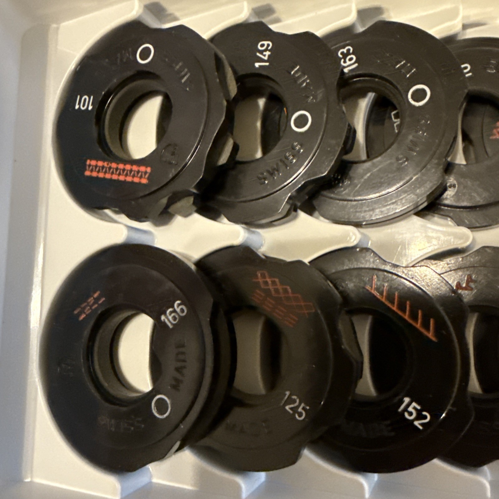 10 Vintage Elna SUPERMATIC Swiss Made Sewing Stitch Pattern Disc Cams