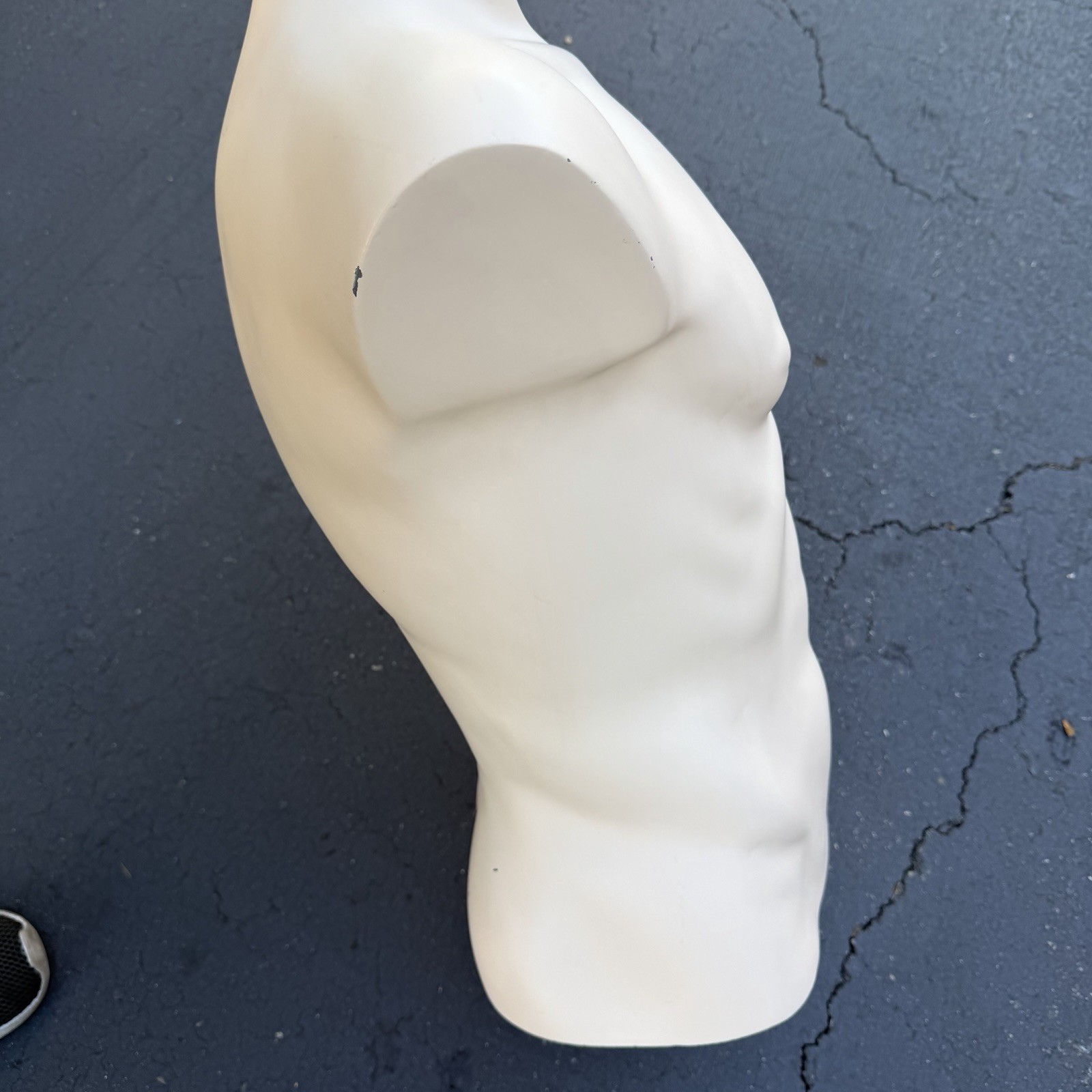 Lady Lulu Vintage Mannequin Torso Head Male Man Muscle Goatee Gold Spike Hair