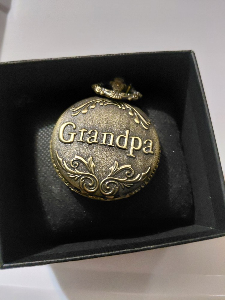 "GRANDPA" Bronze Pocket Watch